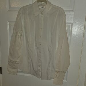 Tommy Hilfiger Women's Cream Button-Down Shirt